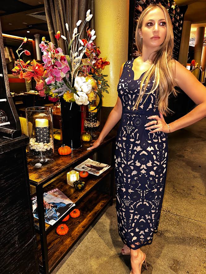Sleeveless Floral Crepe Laser-Cut Midi Dress in BLACK - Image 6